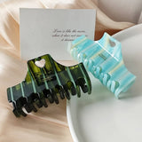 Striped Heart Acetate Claw Clip ? Summer_Cwaha07222