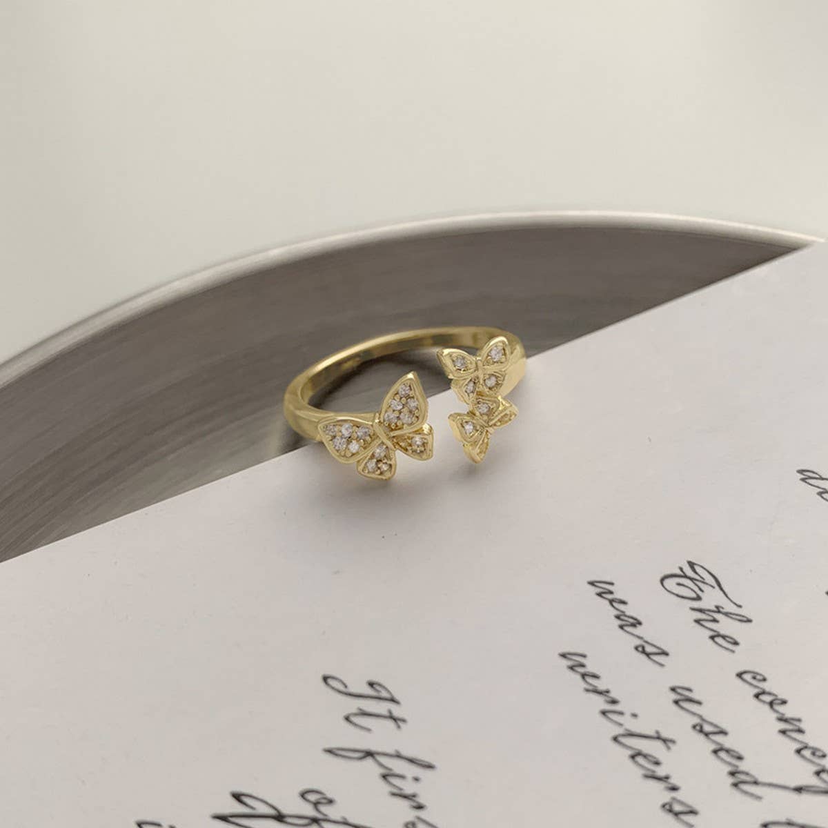 SIMPLE HIGH END ZIRCON BUTTERFLY RING FOR WOMEN_CWAJE3109