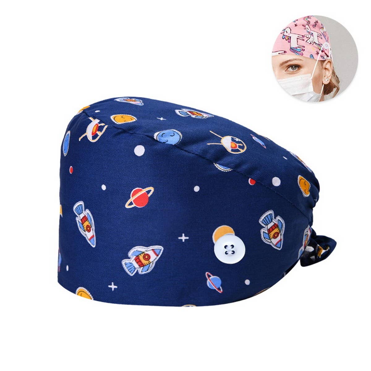 SWEATBAND COTTON PRINTED LACE UP WORK HAT_CWAH3327