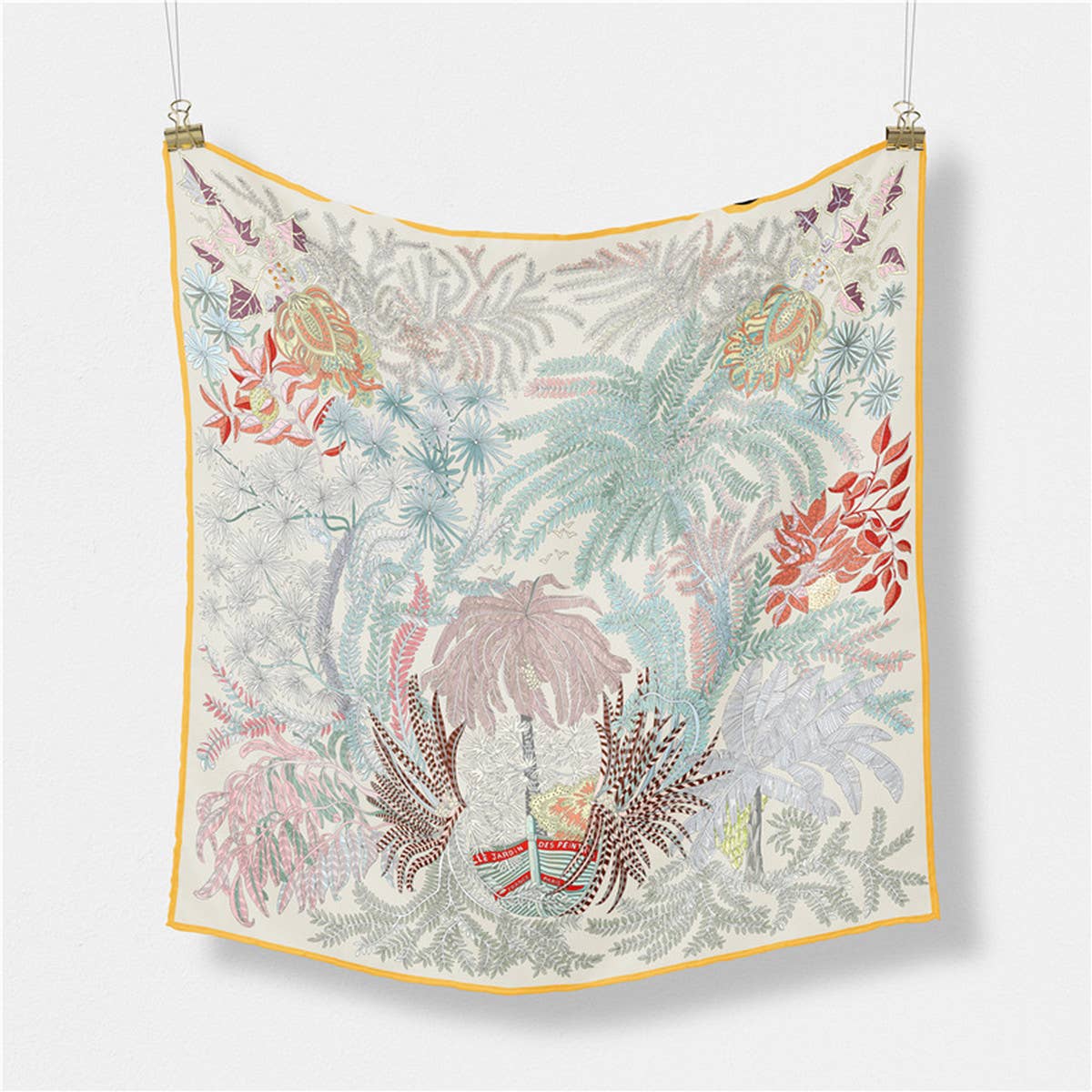 20 9 SILKY SATIN SQUARE SCARF SWEET CREAM STYLE_CWASC0642