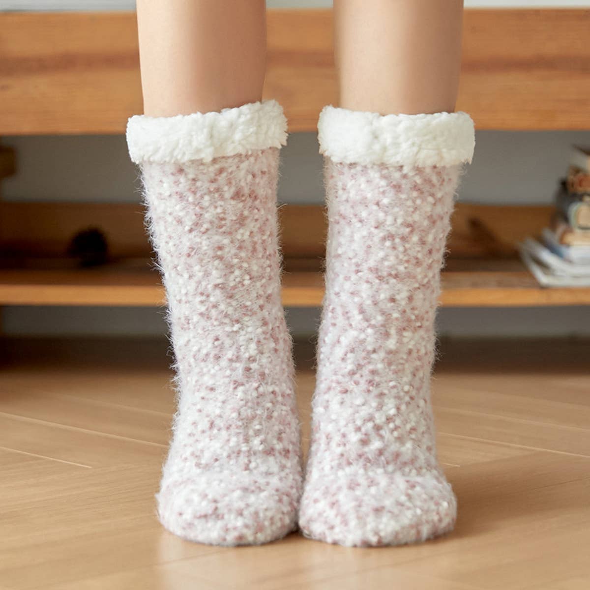 Women Plush Snow Socks Plush Indoor Slippers_Cwms0712