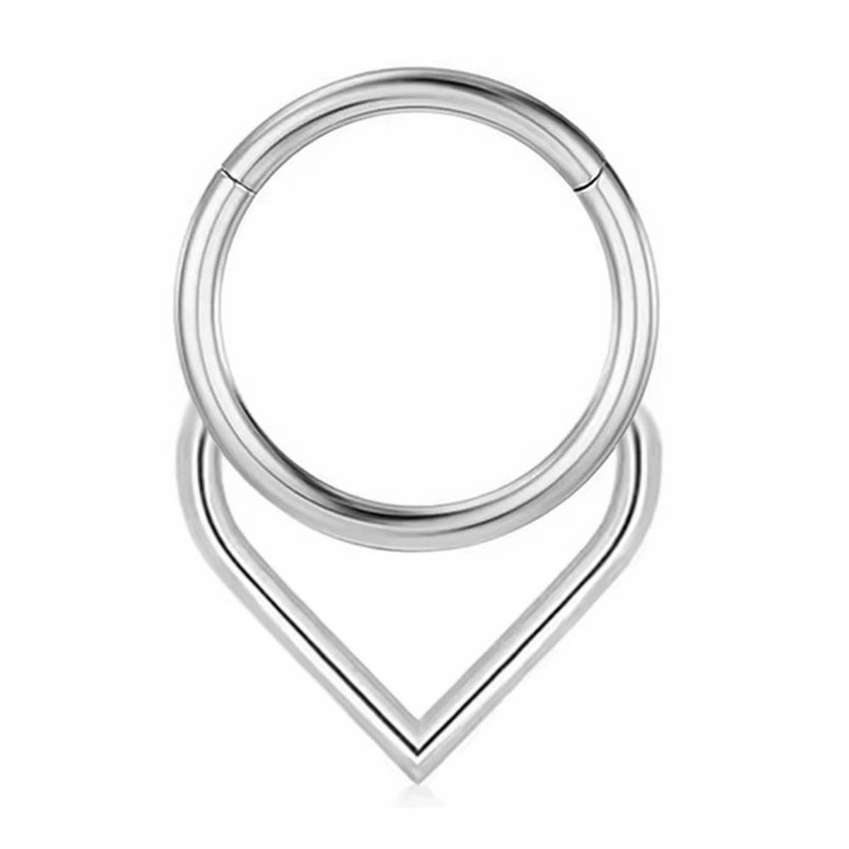Titanium Seamless Spike Nose Ring Piercing_Cwmm9514
