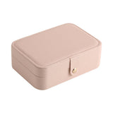 NEW SOLID COLOR DOUBLE LAYER JEWELRY STORAGE BOX_CWAJE1534