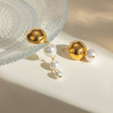 FASHIONABLE AND VERSATILE ROUND PEARL EARRINGS_CWAJE1890
