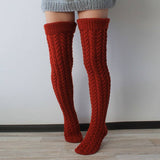 AUTUMN AND WINTER SOLID COLOR LONG KNEE SOCKS_CWMS0855