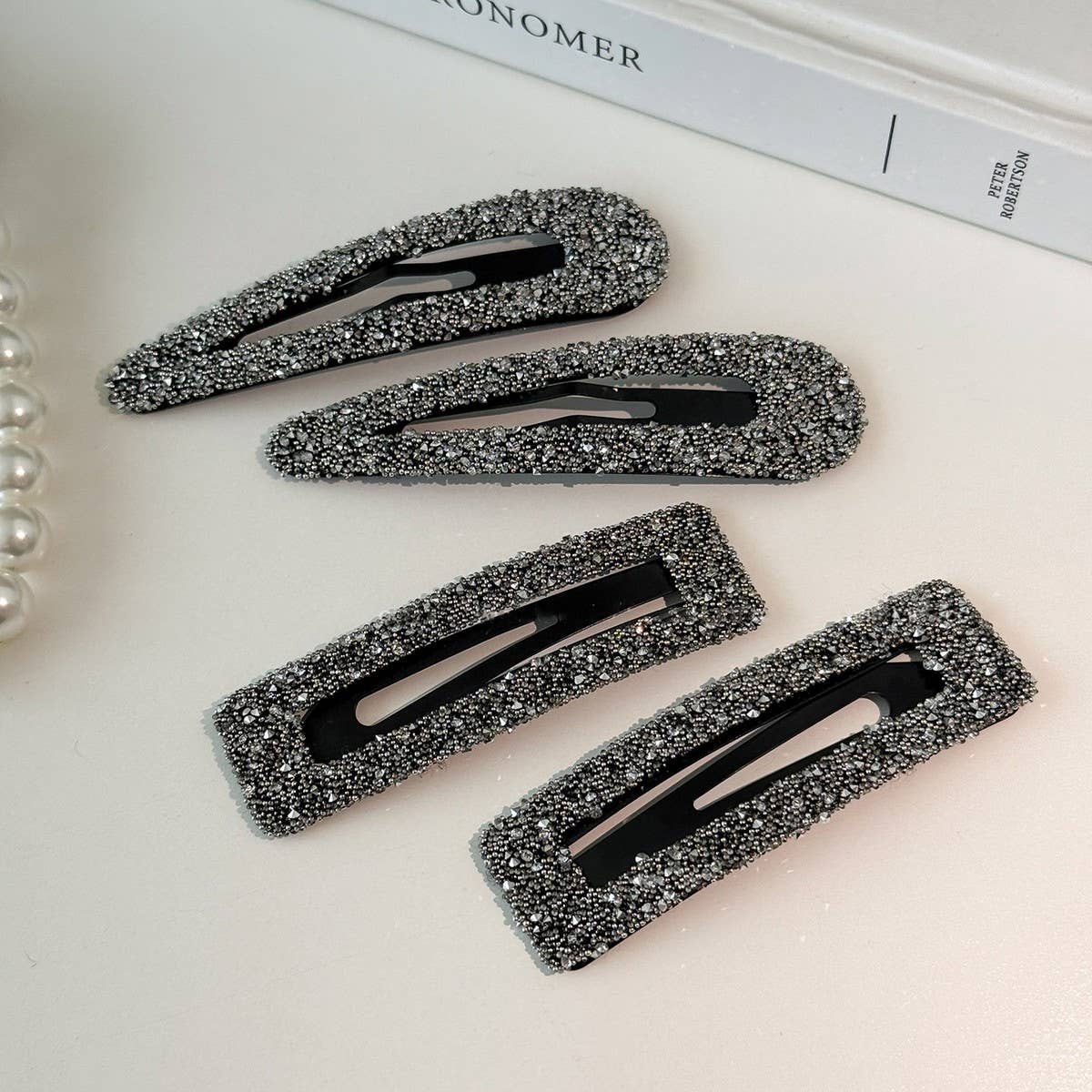 Acetate Side Hair Clip Elegant Duckbill Pin_Cwaha07901