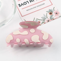 Cwaha1308_Sweet Speckled Milk Stripes Hair Claw Clip