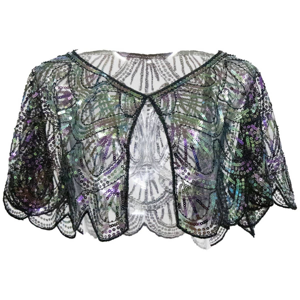 SEQUIN BEADED LACE BOLERO SUMMER DRESS COVER_CWMM8960