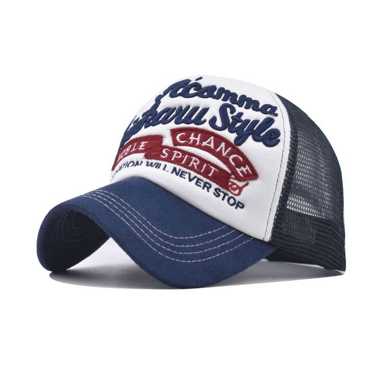 SUMMER COLOR BLOCK MESH OUTDOOR HAT TRUCKER HAT_CWAH1365