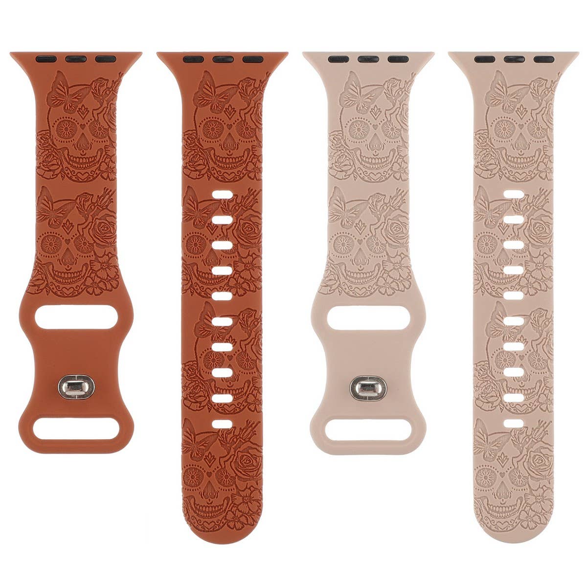 ENGRAVED CHECKERED SILICONE APPLE WATCH9 1 STRAP_CWASC1562