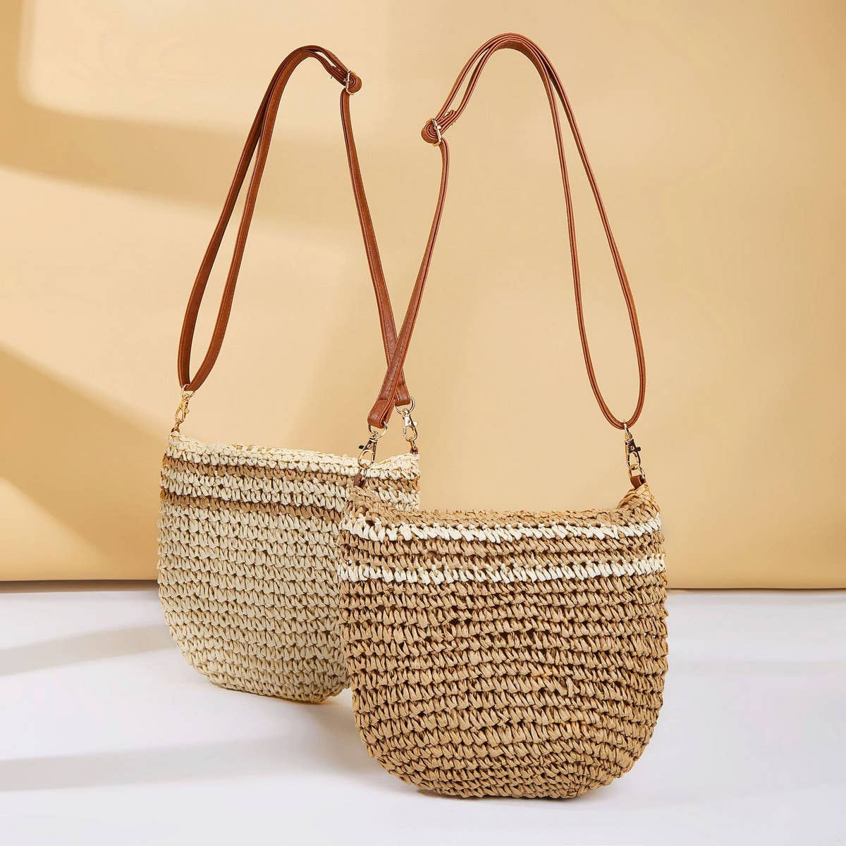 2024 NEW PASTORAL CLAMSHELL WOVEN BAG_CWAB1986