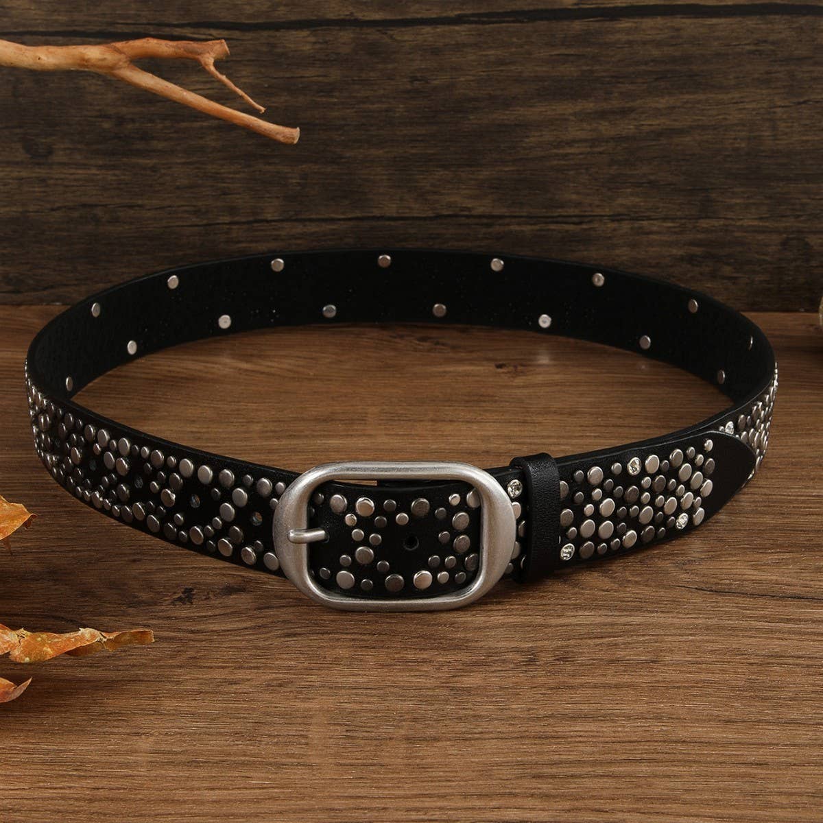 PUNK STREET HEAVY METAL BELT CLAW NAIL DIAMOND BELT_CWMM3940