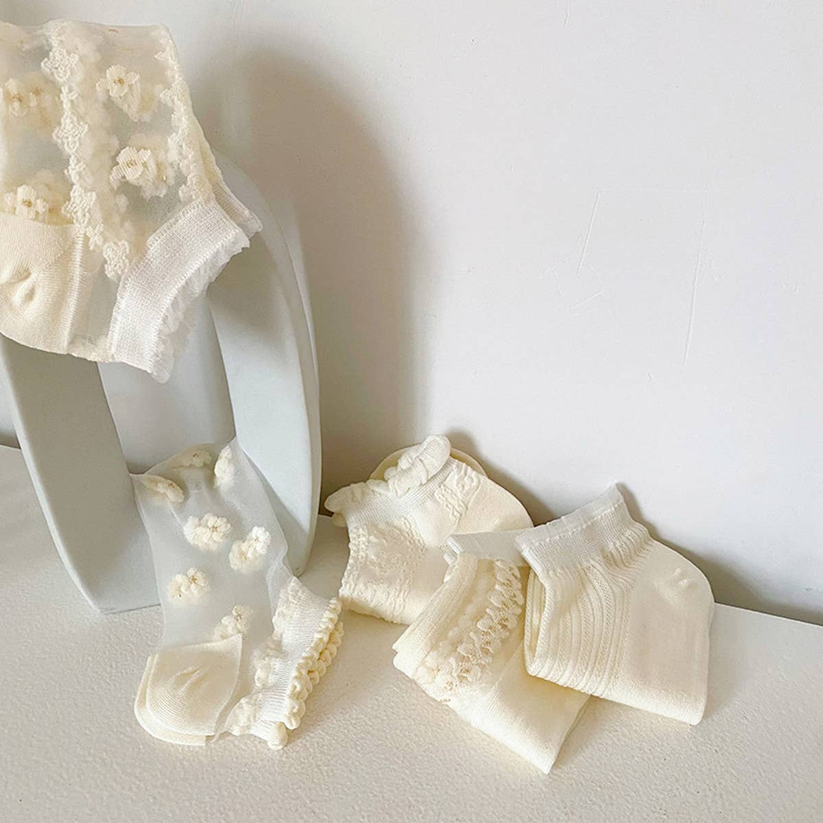 Women Casual Thin Short Socks_Cwms0425