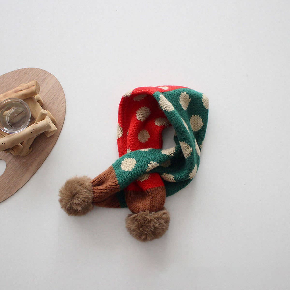 COLORFUL POLKA DOT KNITTED SCARF KIDS NECK SCARF_CWASC2099