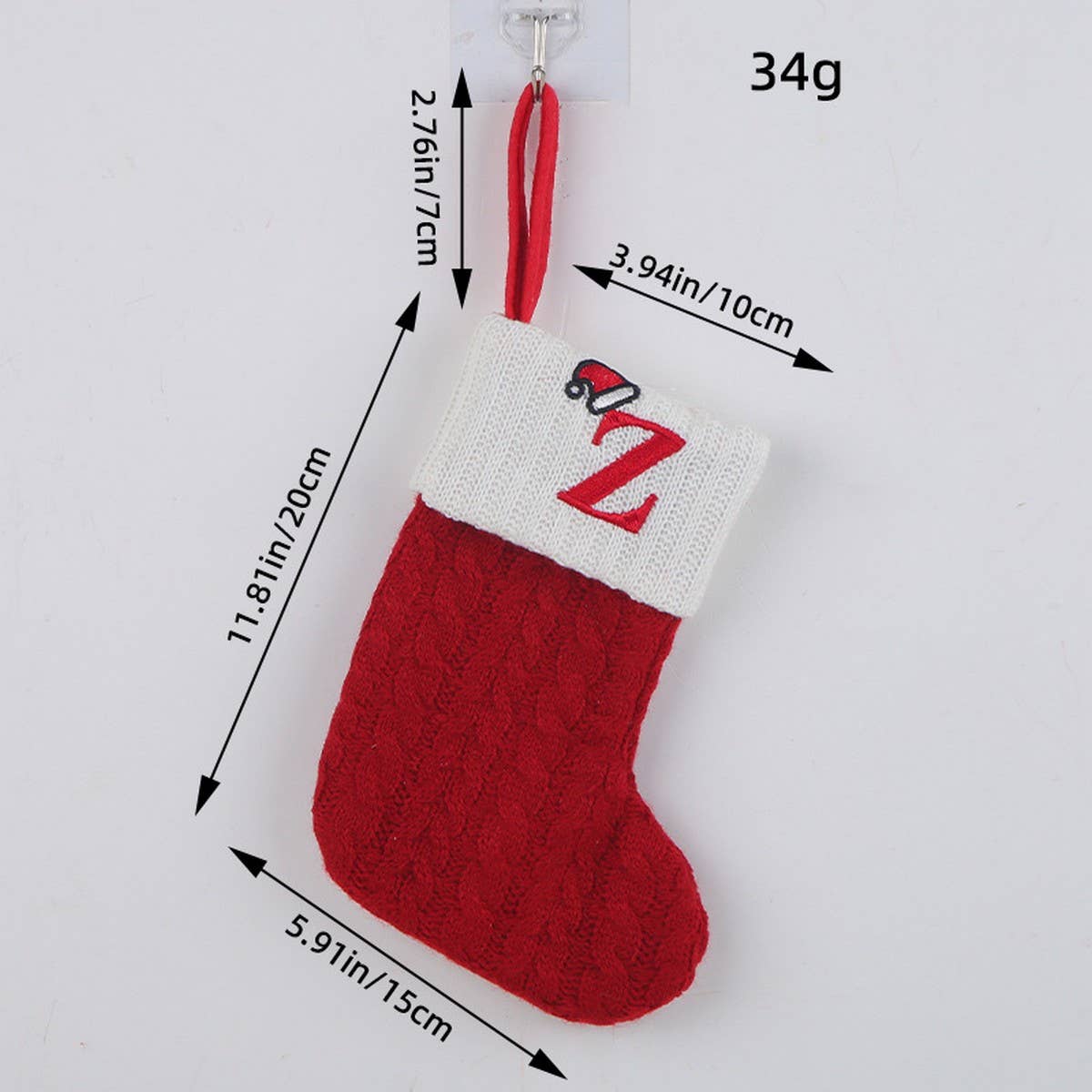 CLASSIC RED LETTER WOOL KNITTED CHRISTMAS SOCKS_CWMS1434