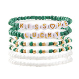 ST PATRICKS DAY RICE BEAD ALPHABET BRACELET SET_CWMM3506