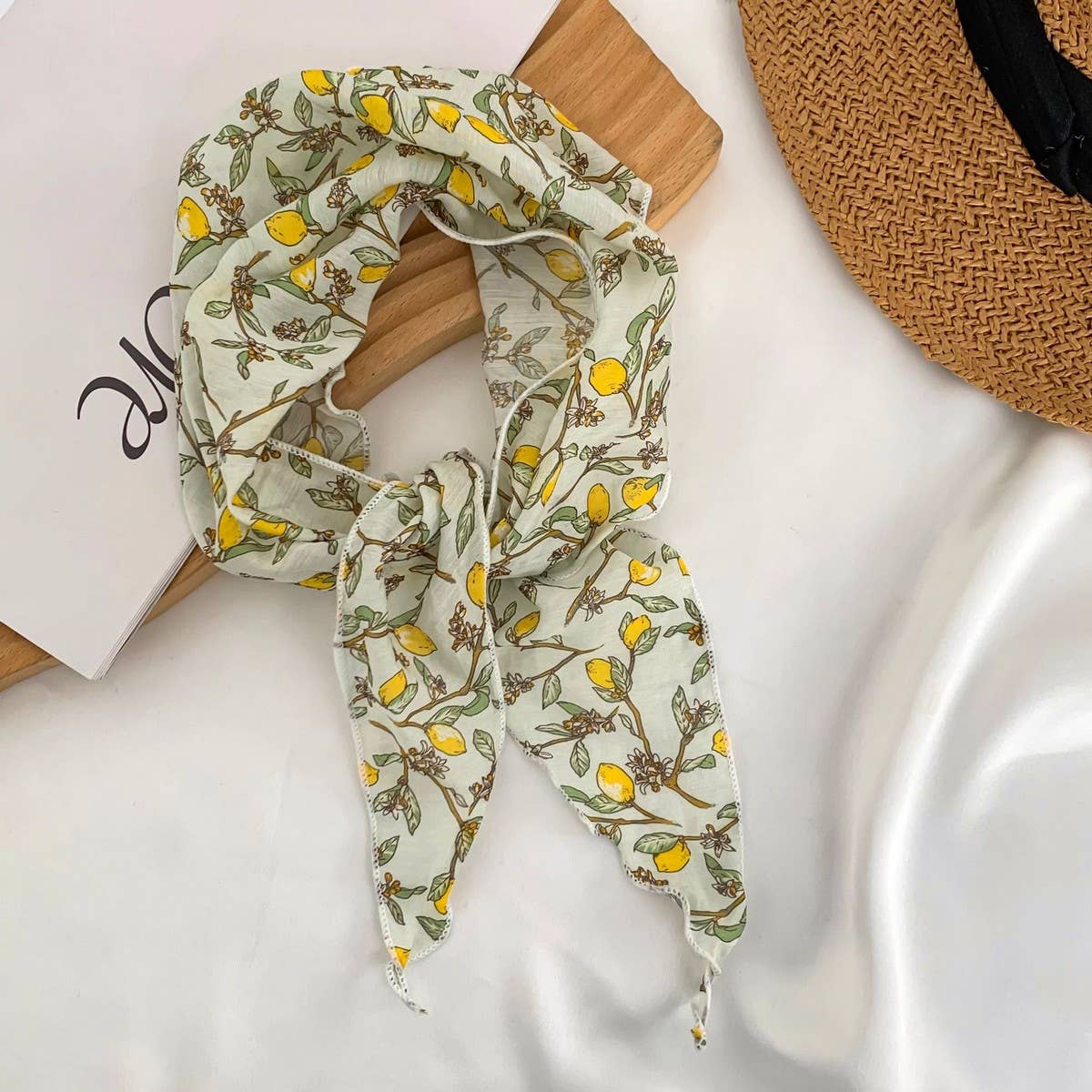 Floral Triangle Scarf Headband Neck Wrap_ Cwasc02967