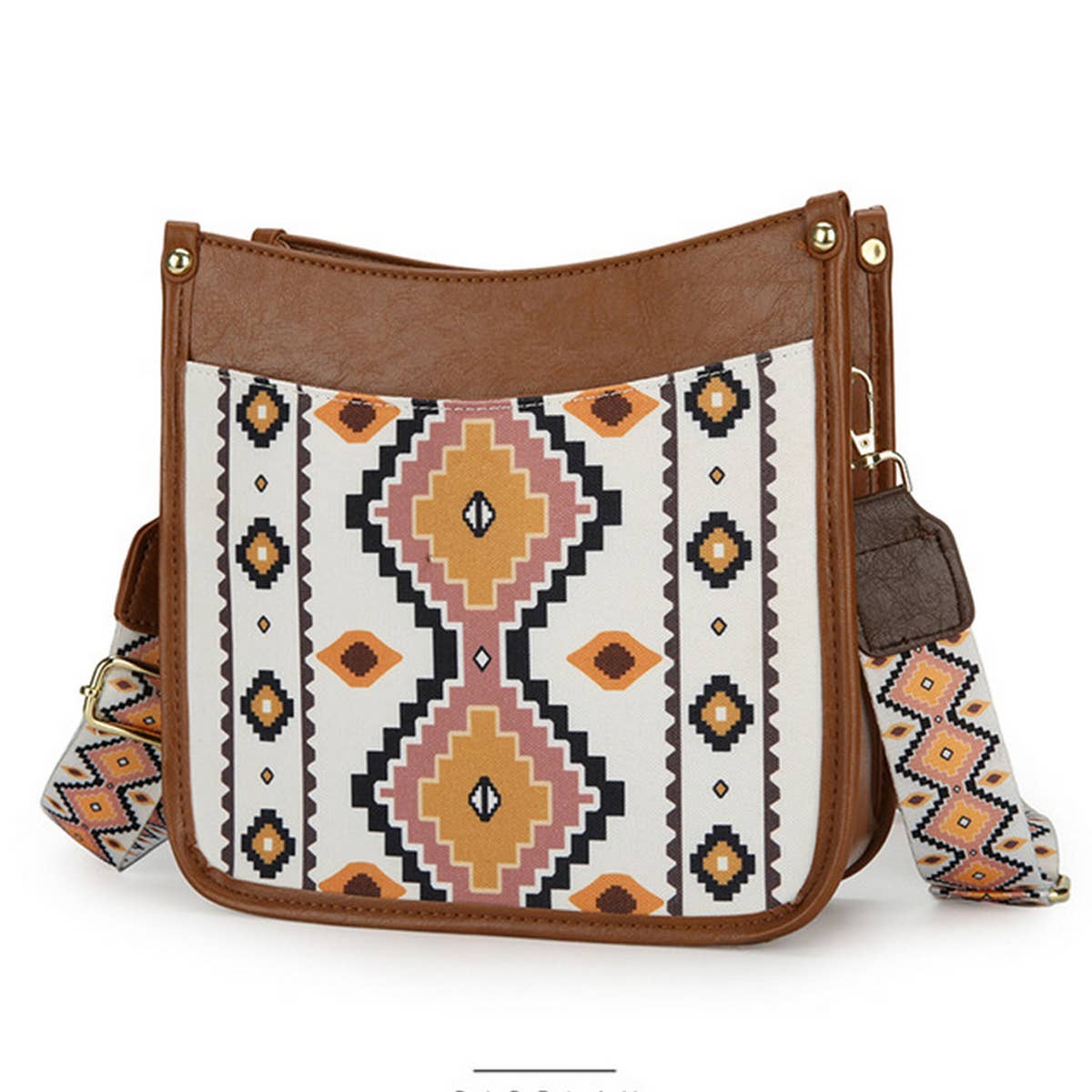 Vintage Bohemian Print Crossbody Tote Bag_Cwab2698