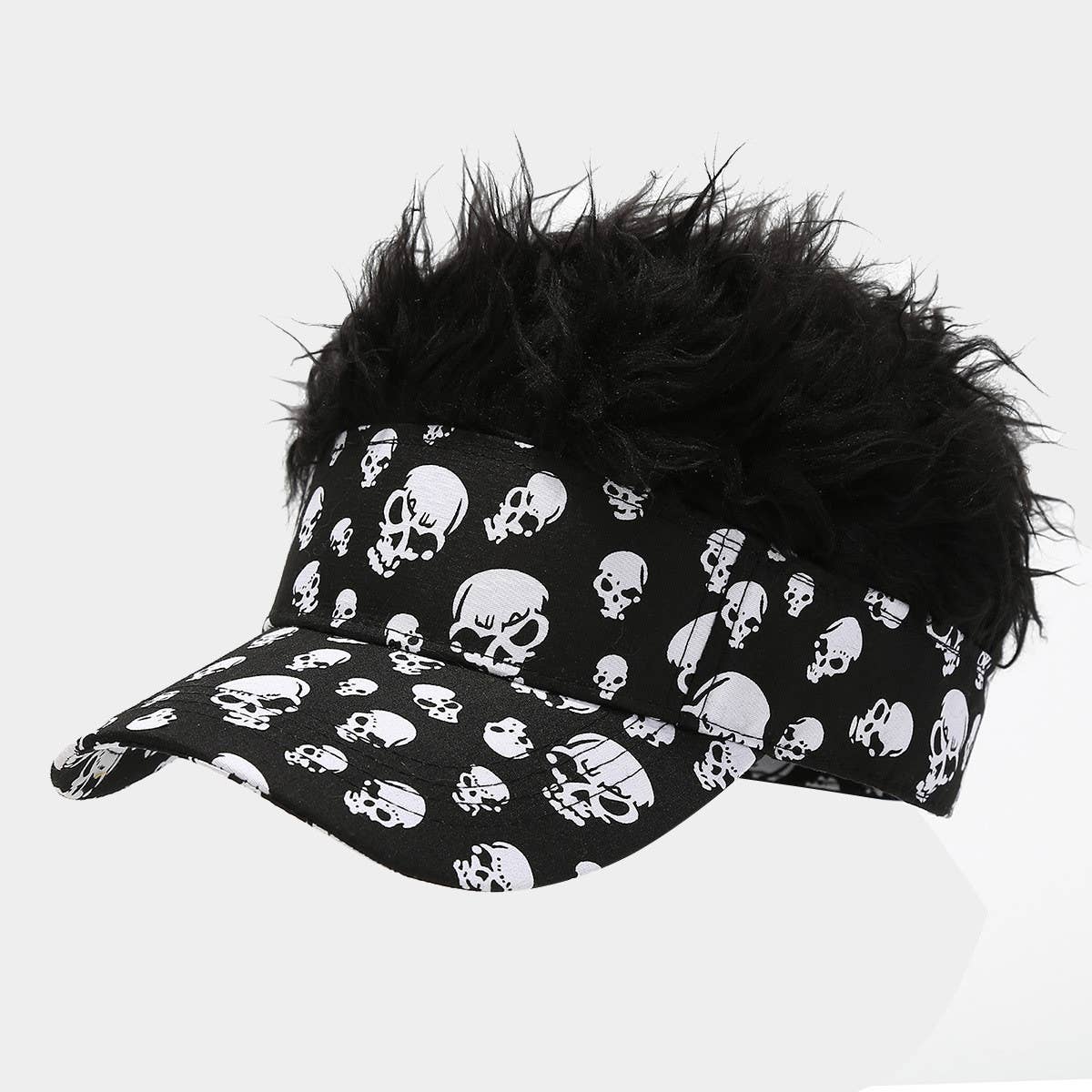 HALLOWEEN SKULL PERSONALIZED WIG BASEBALL CAP_CWAB2928