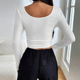 U-Neck Tight Midriff Top