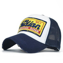 OUTDOOR SUN PROTECTION EMBROIDERED TRUCKER HAT_CWAH1363