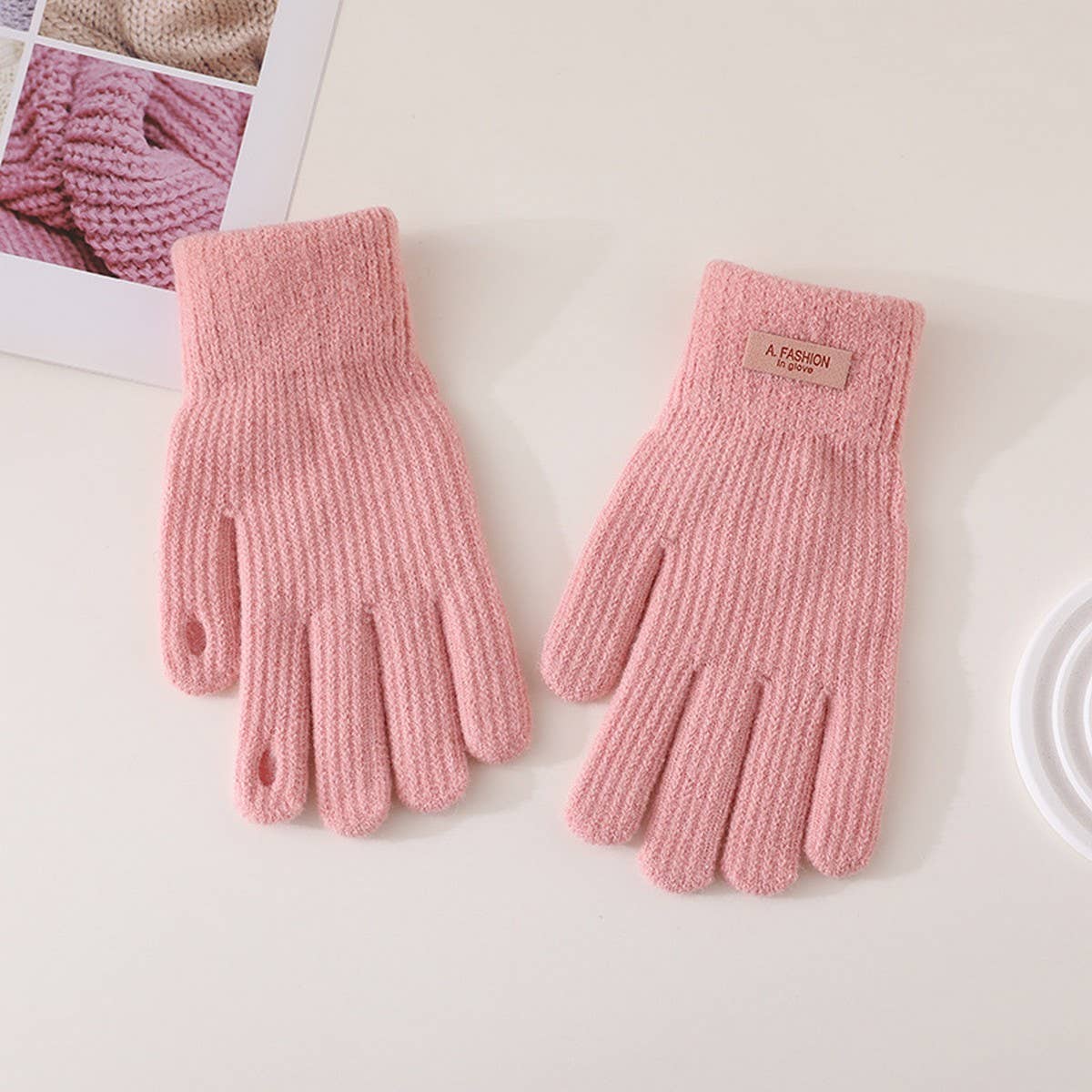 Winter Warm Cute Touch Screen Full Finger Gloves_Cwag0190