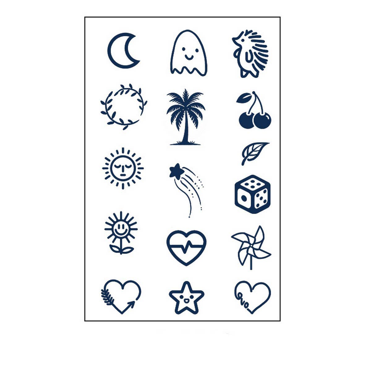 HERBAL JUICE FINGER TATTOOS CUTE MINIMAL STYLE_CWMM8266