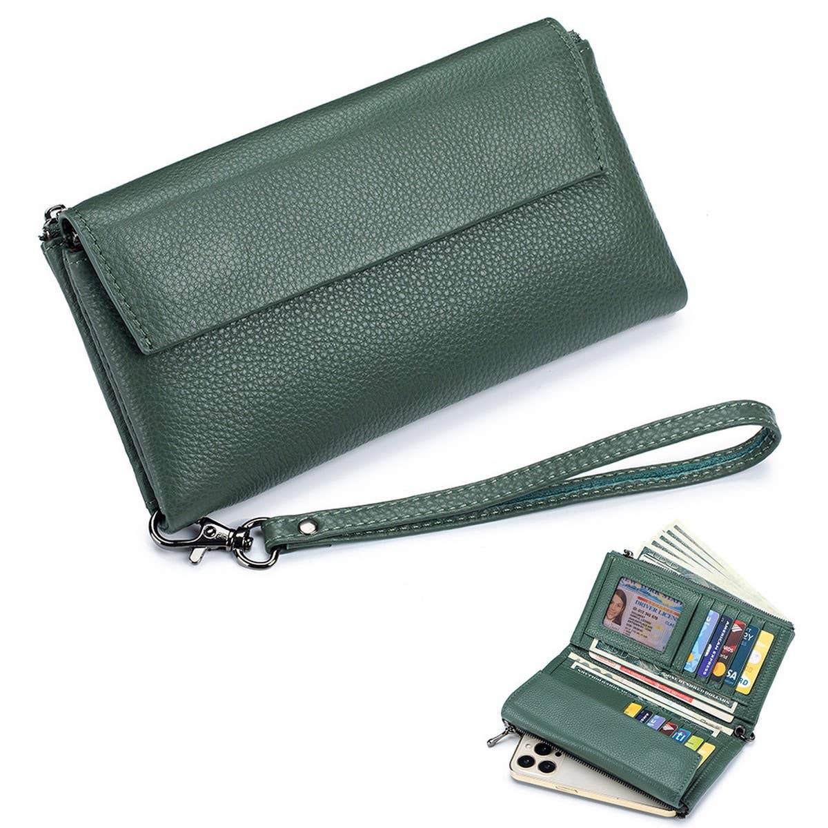 FASHIONABLE AND VERSATILE SOFT LEATHER LONG WALLET_CWAB3796