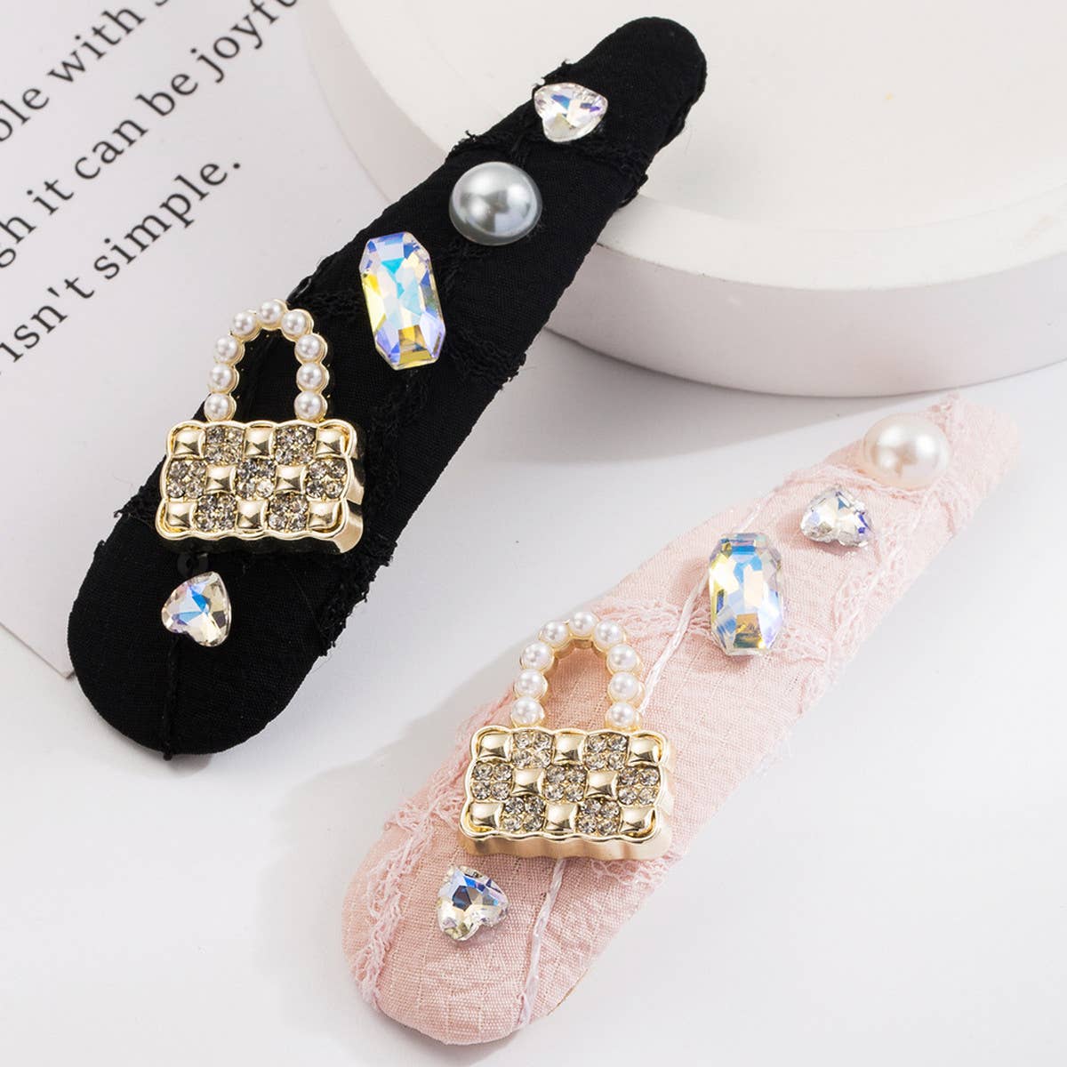 Women Rhinestone Pearl Hairpinp_Cwaha1773