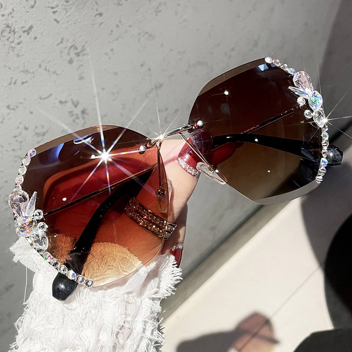 Women Fashion Rhinestone Sunglasses_Cwasg0181