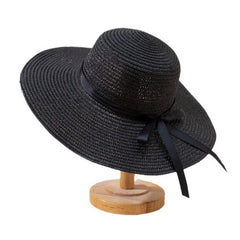 SUMMER BEACH FASHION VERSATILE BOW SUN HAT_CWAH1160