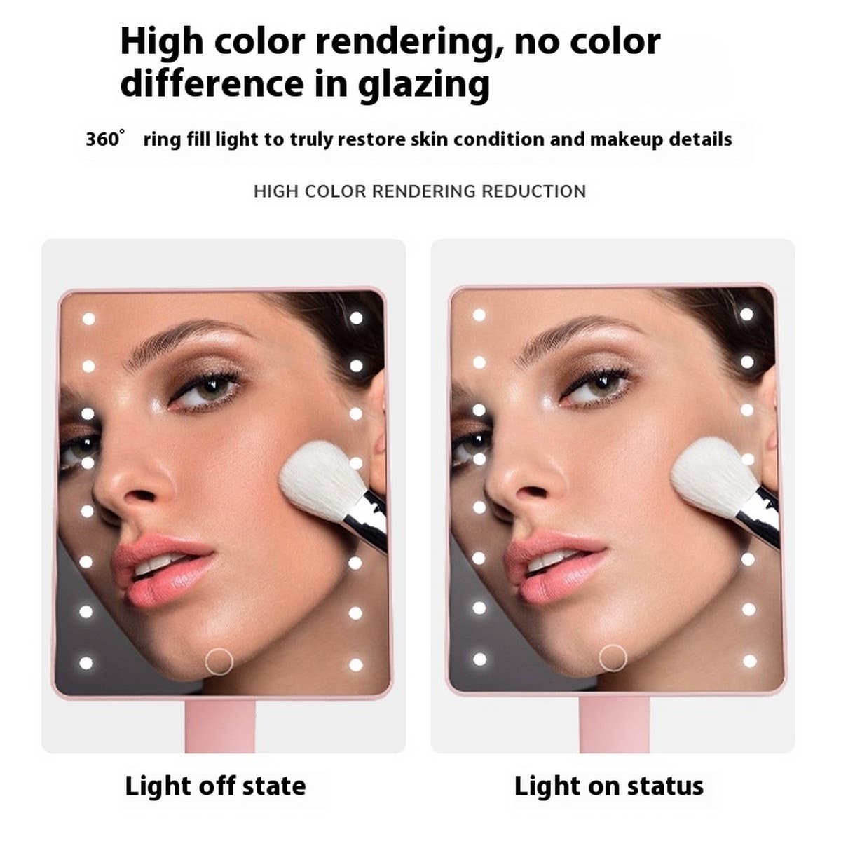 Triple Folding Led Makeup Mirror Shell Mirror_Cwmm5647