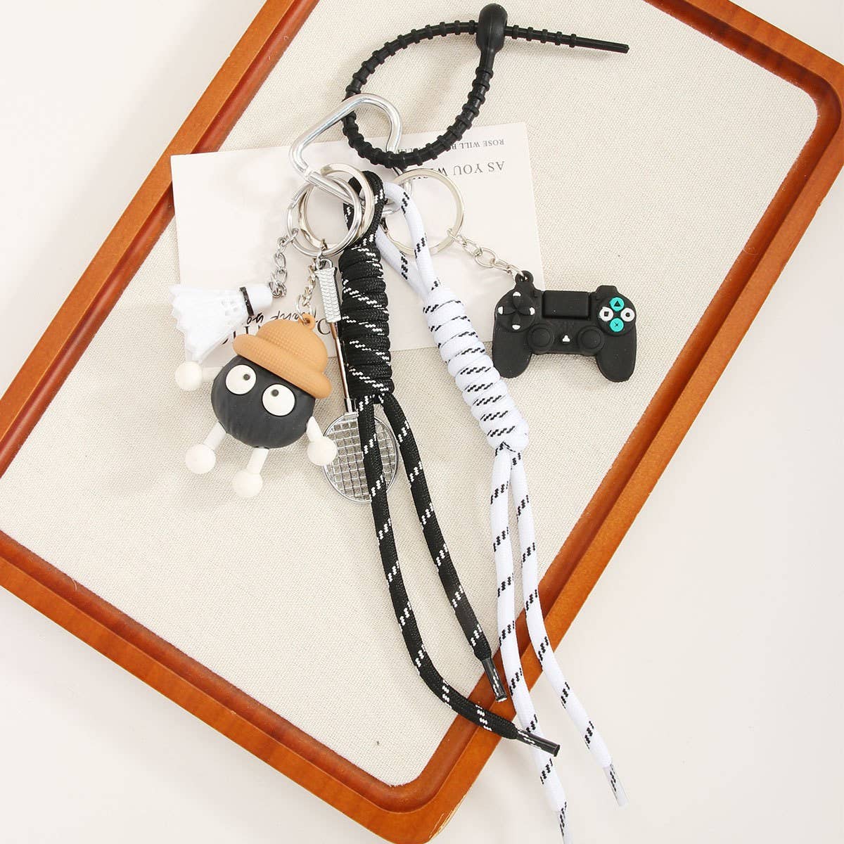 CUTE MINI COAL BALL PVC KEYCHAIN CHARM_CWMM7735