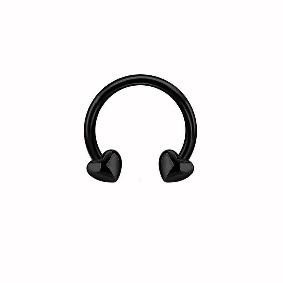 STAINLESS STEEL HEART NOSE RING PIERCING_CWMM9517