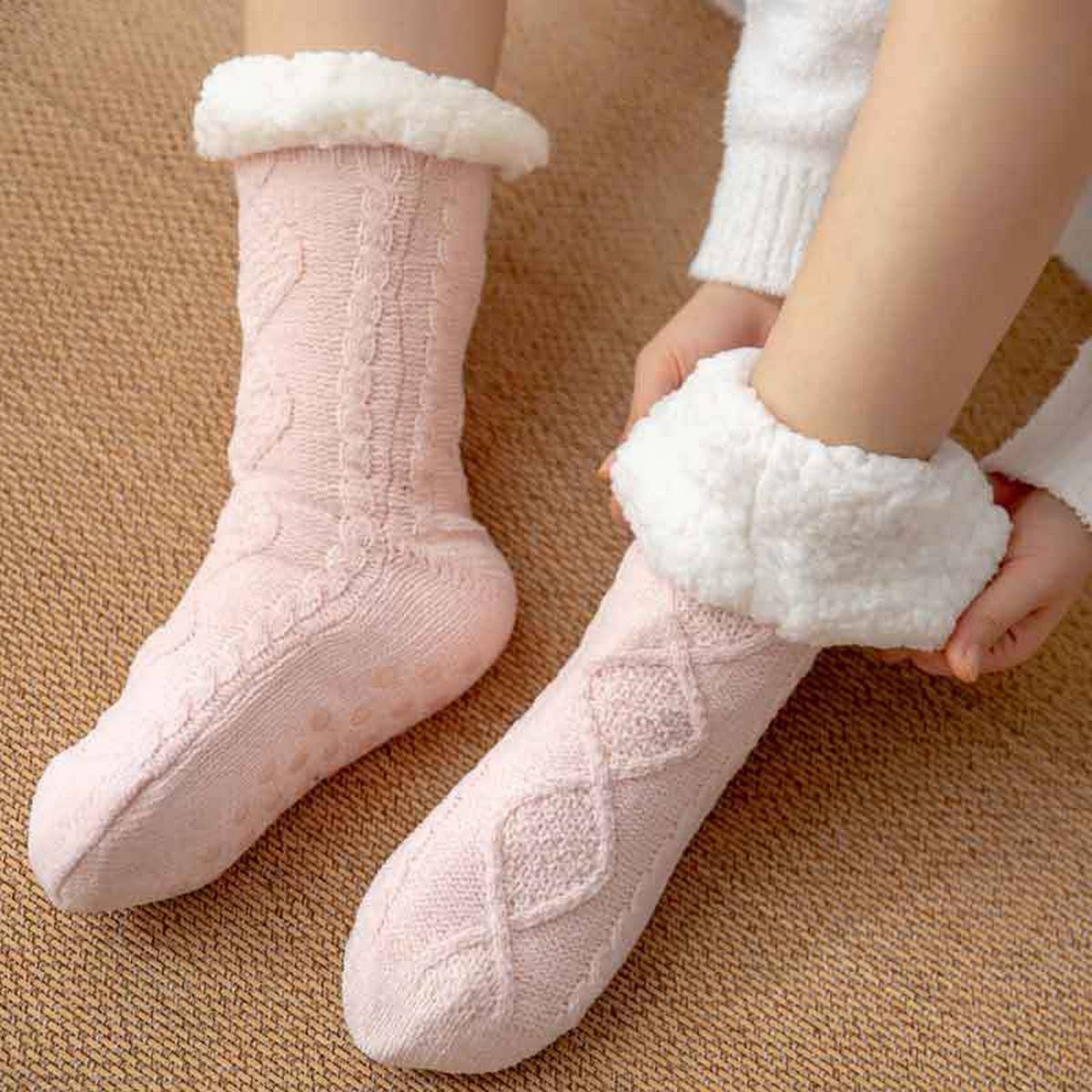 THERMAL LEG WARMERS PLUSH INDOOR SLIPPERS_CWMS0717
