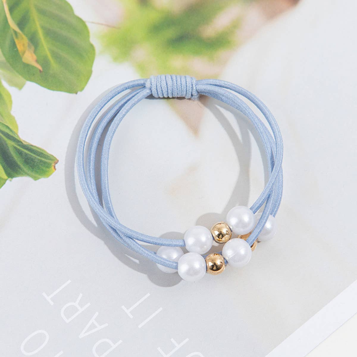 SIMPLE AND FASHIONABLE PEARL HAIR TIE_CWAHA0874
