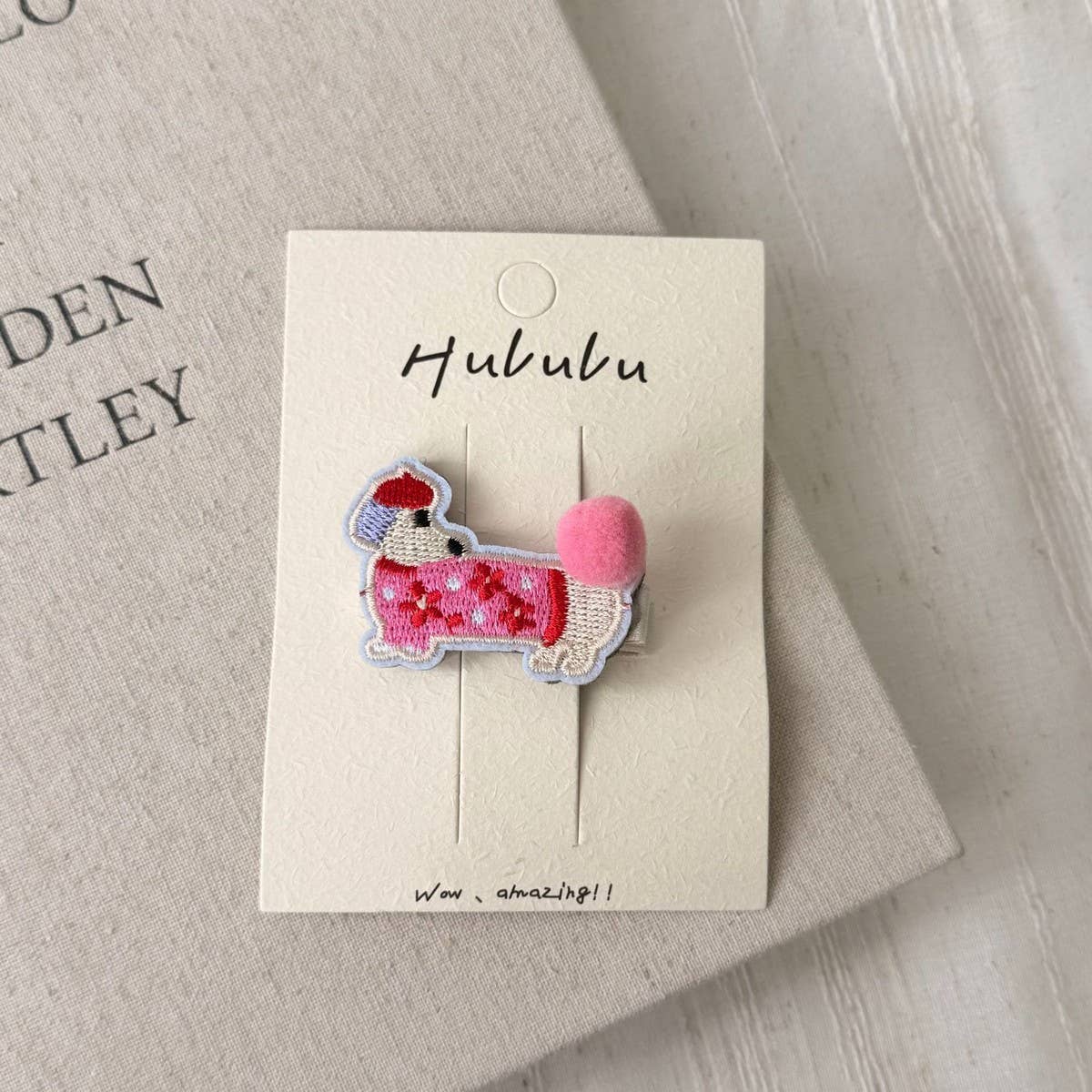 Cute Cartoon Dachshund Hair Clip Girls_Cwaha07818