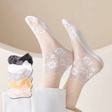 THIN SHORT SOCKS FOR SUMMER MESH LACE SOCKS_CWMS0507