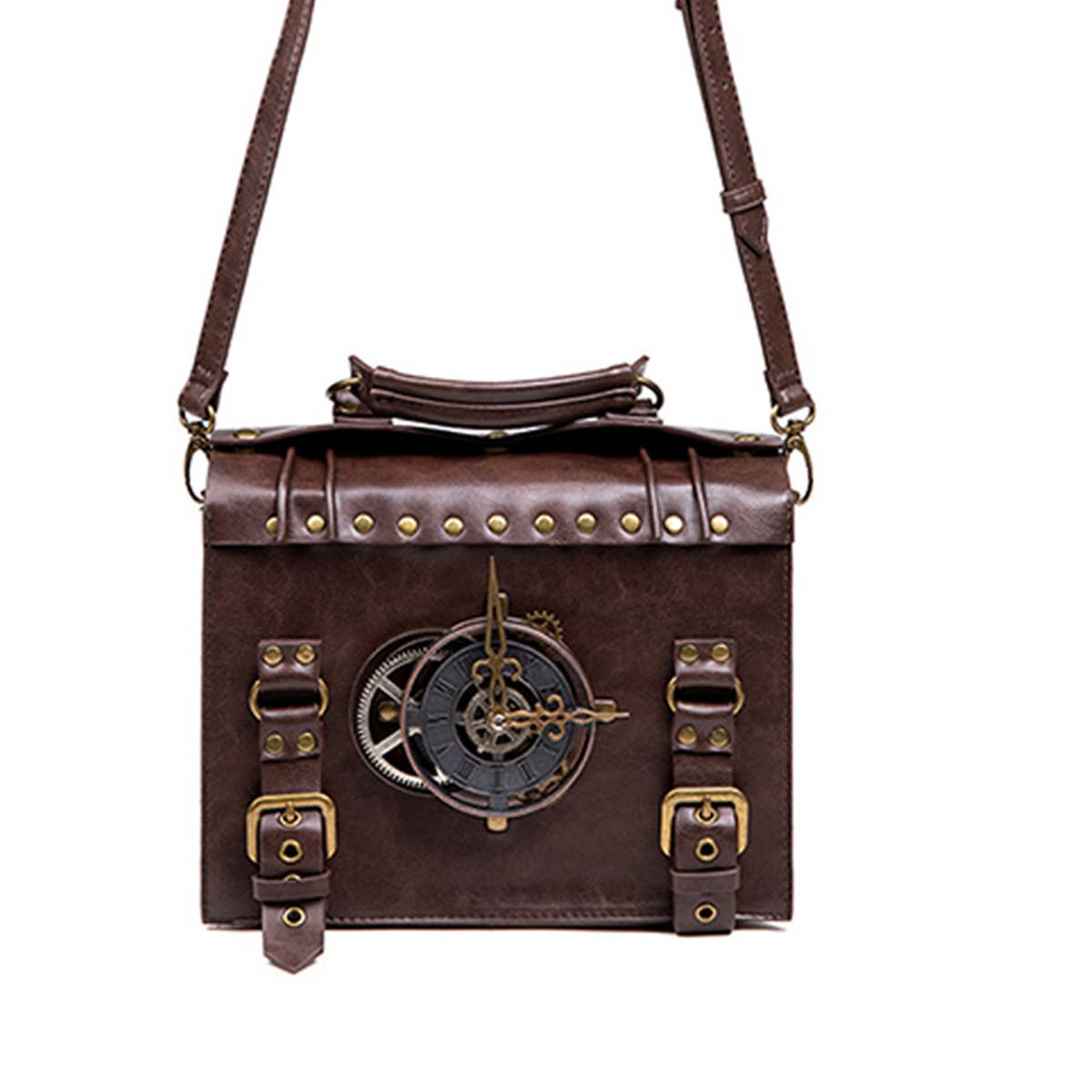 RETRO CLOCK DECORATIVE PUNK SHOULDER BAG_CWAB0629