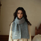 Wool Blend Knit Scarf Dual-Sided Winter Wrap_Cwasc2352