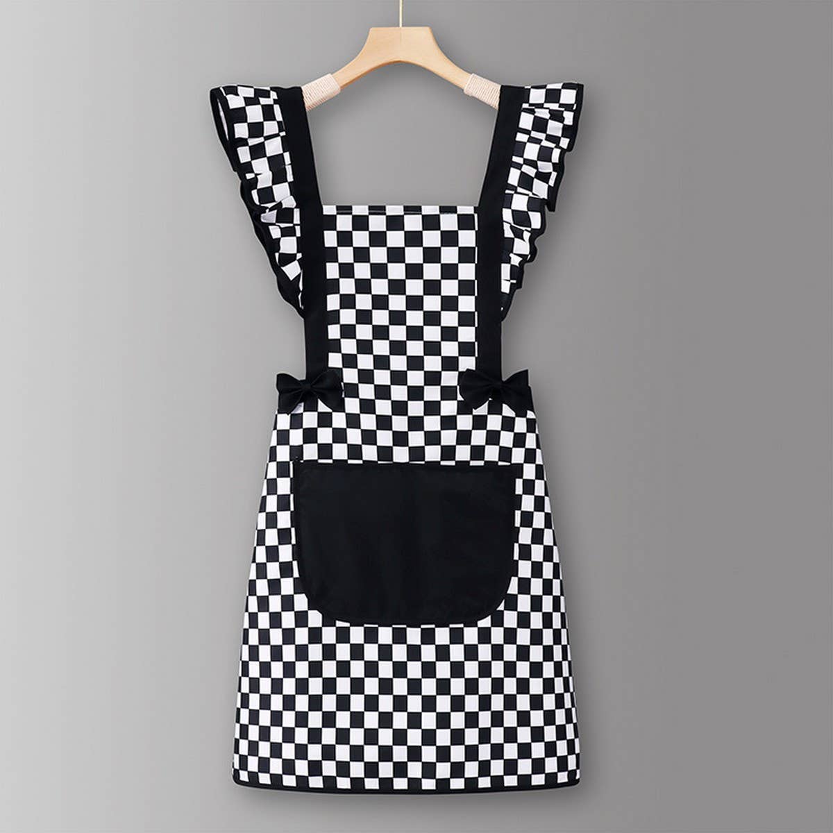 HOUNDSTOOTH SOLID COLOR WATERPROOF WORK APRON_CWMM6792