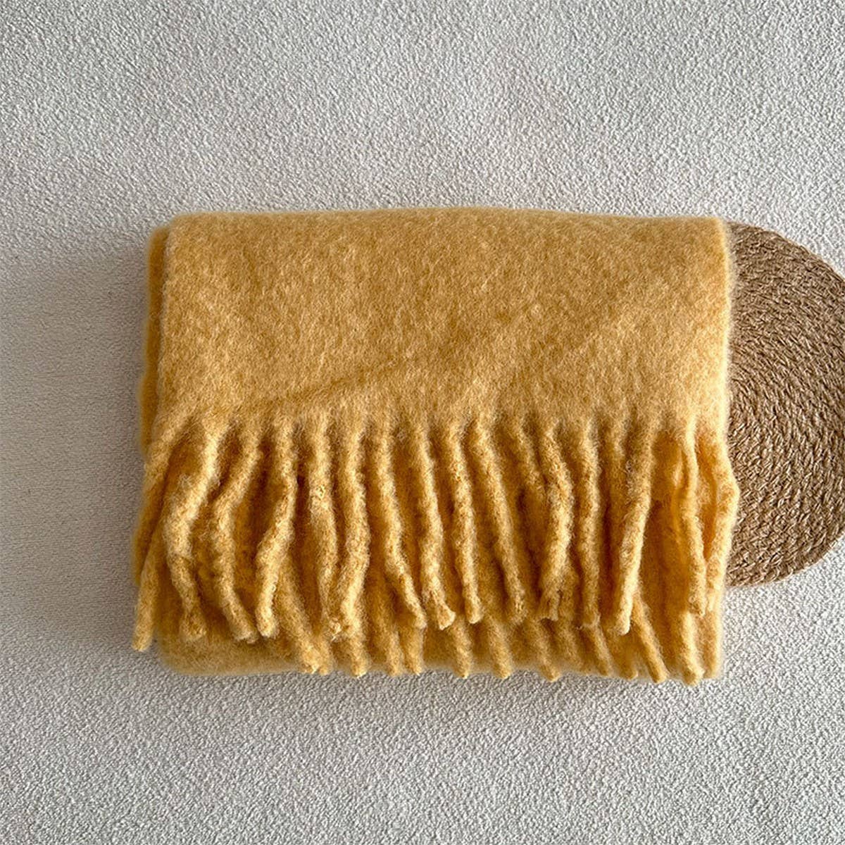 SOFT MERINO WOOL SOLID SCARF WHITE WINTER WRAP_CWASC2294