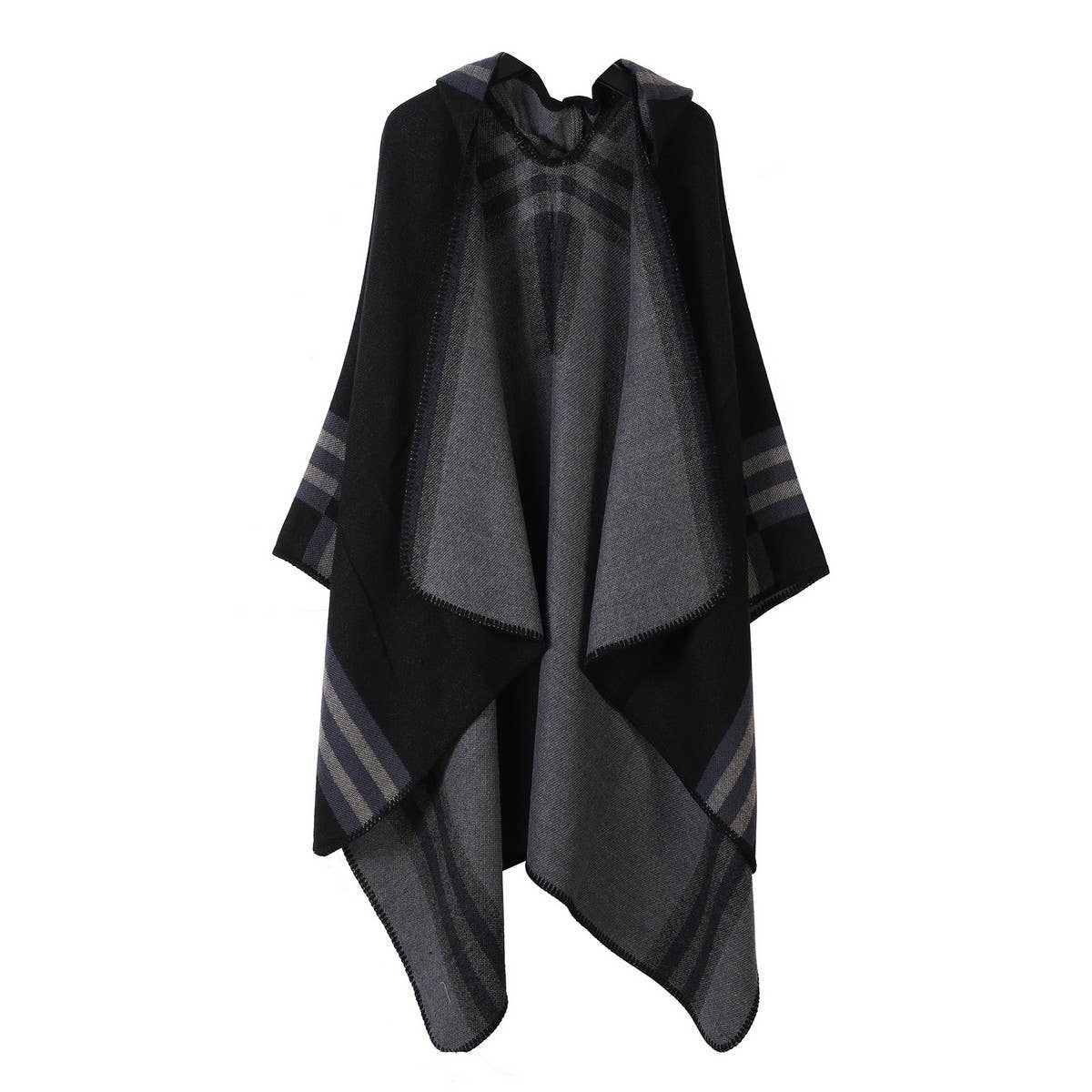 CAPE FASHIONABLE WARM CLOAK KNITTED SLIT SHAWL_CWASC2273