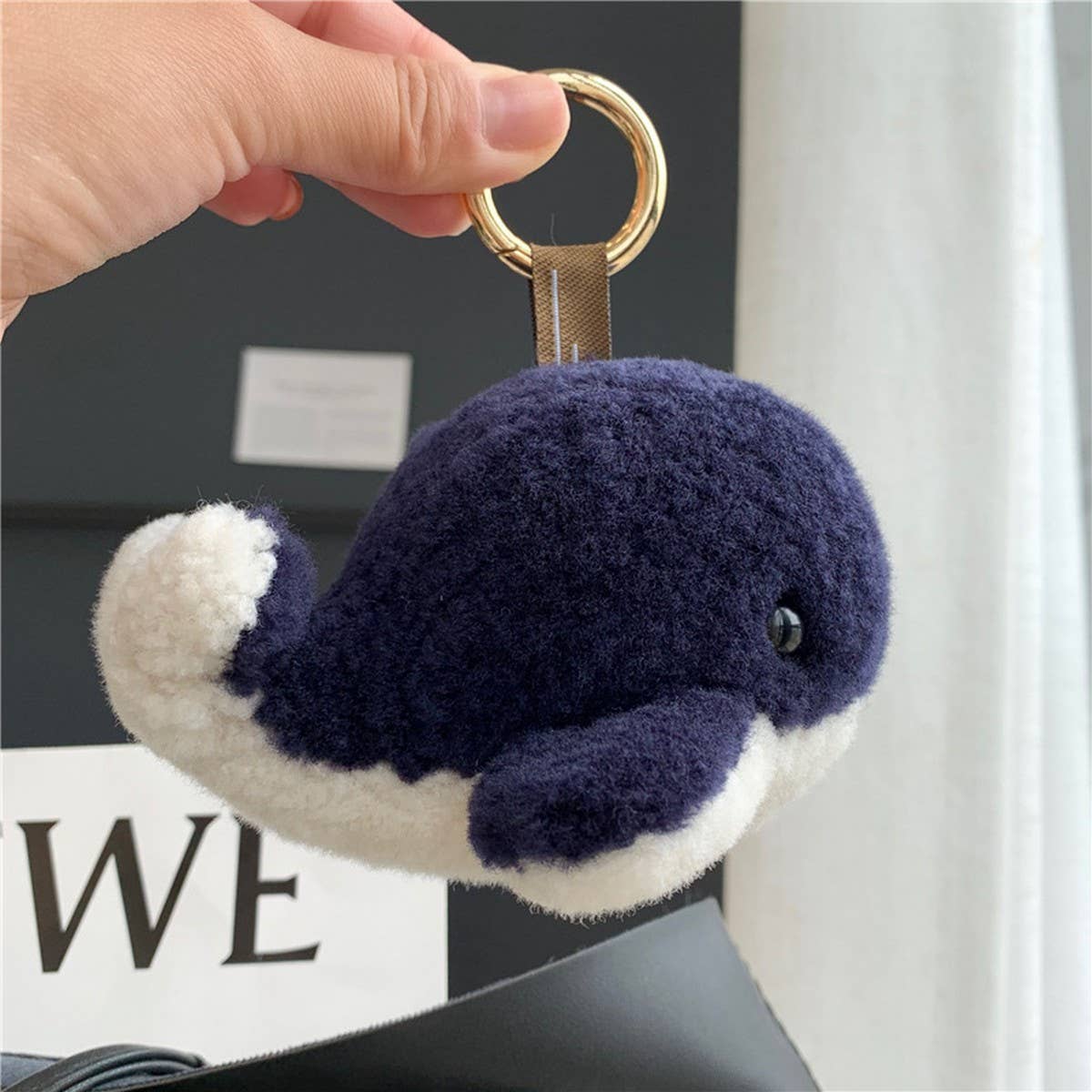 CUTE PLUSH BABY WHALE CAR KEYCHAIN PENDANT_CWMM2479
