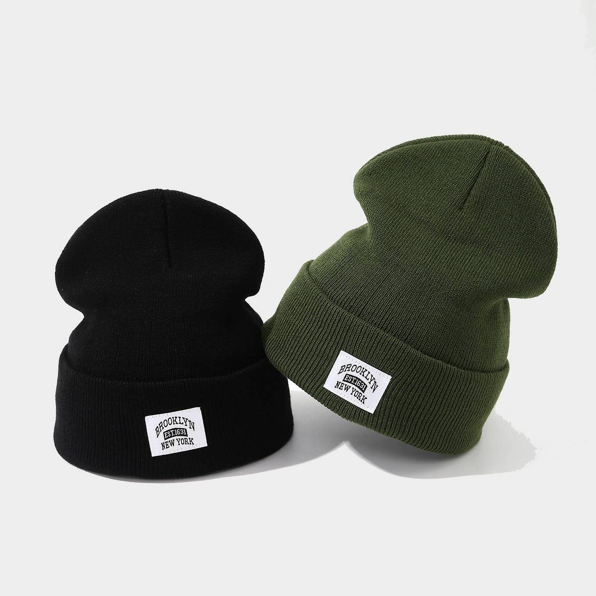 Brooklyn Label Cuffed Knit Beanie Unisex_Cwah04638