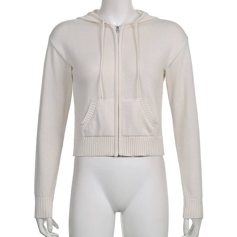 Warm Hooded Zipper Sport Zipper Cardigan