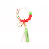 CHRISTMAS BEAD BRACELET CARD HOLDER KEYCHAIN_CWMM1331