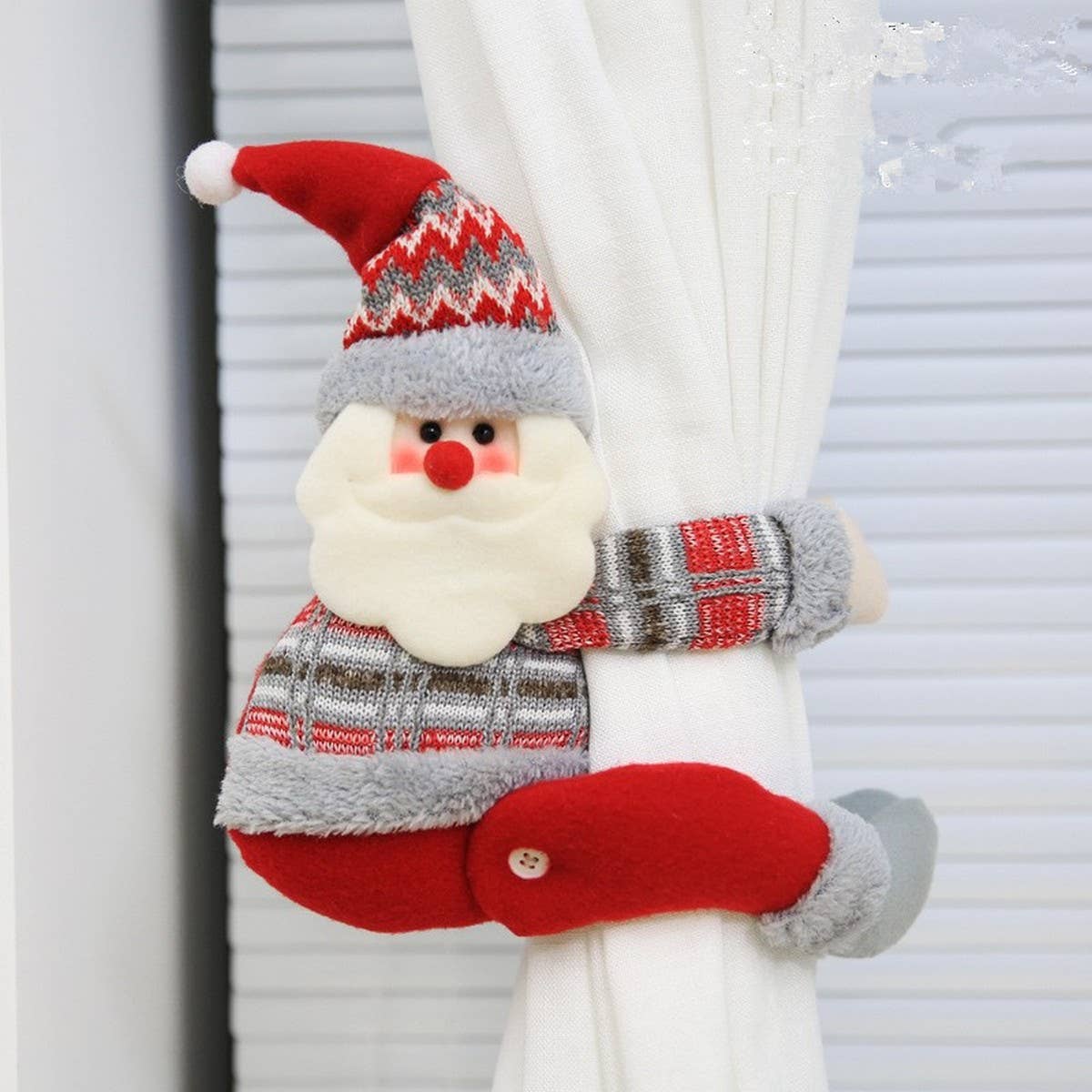 Cwmm1744_Christmas Cartoon Figure Curtain Buckle Curtain Tie