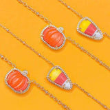 New Personalized Pumpkin Texture Necklace_Cwmm3792