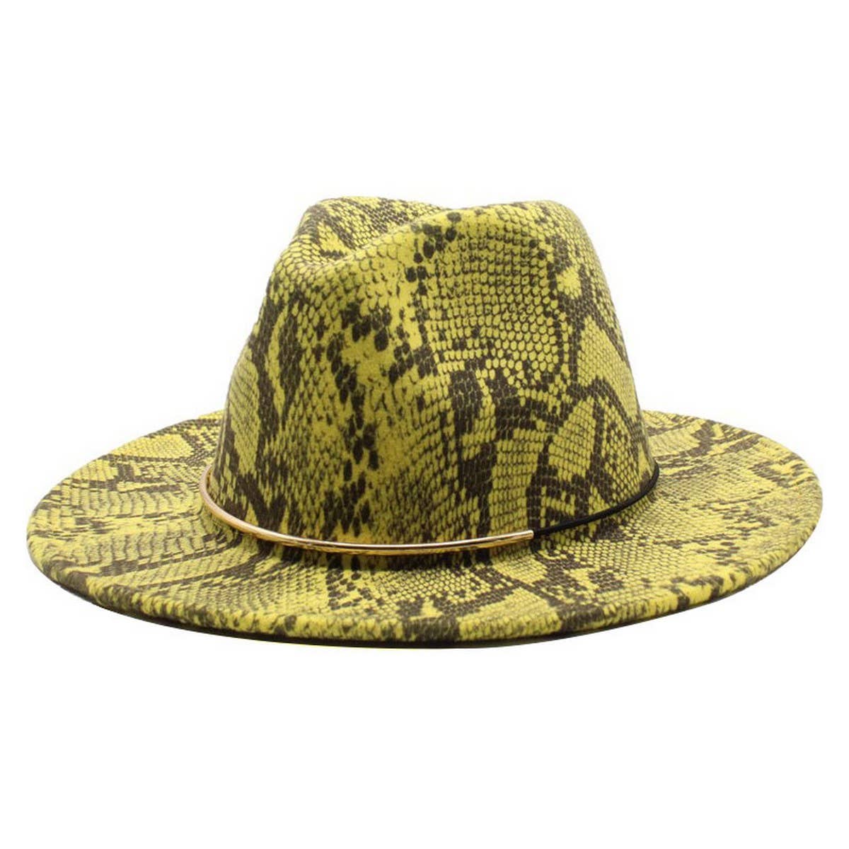 Wool Felt Hat Snake Pattern Retro Outdoor Jazz Hat_Cwah2598